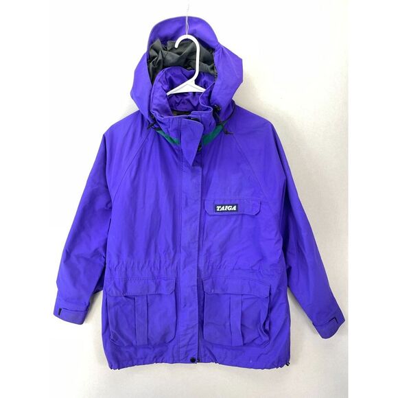 Taiga Gore-Tex Jacket Women's S Purple Hooded Full Zip‎ Nylon Rain Outdoor Ski - Picture 1 of 16